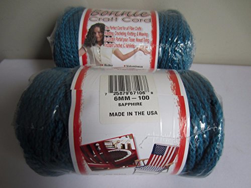 Bonnie Macrame Craft Cord 6mmx100yd-Sapphire Teal