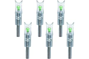 High-Visibility 6-Pack Lighted Nocks for Crossbolts: Illuminate Your Shots
