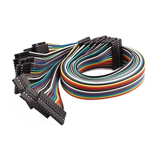 Aexit 10 Cables Jumper con Conector 2.54mm 12P Hembra 30cm miniatura 1