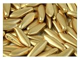 🌟Color: Aztec Gold (01710) 📏Size: 5x16 mm (0.196x0.629 inch); 2 parallel holes 0.9 mm (0.035 inch) 🎁 Quantity: 100 piece pack 💎 Material: Czech Glass 📜 Application: Dagger beads 5x16 mm are unique, elongated beads that resemble tiny daggers. Their di...