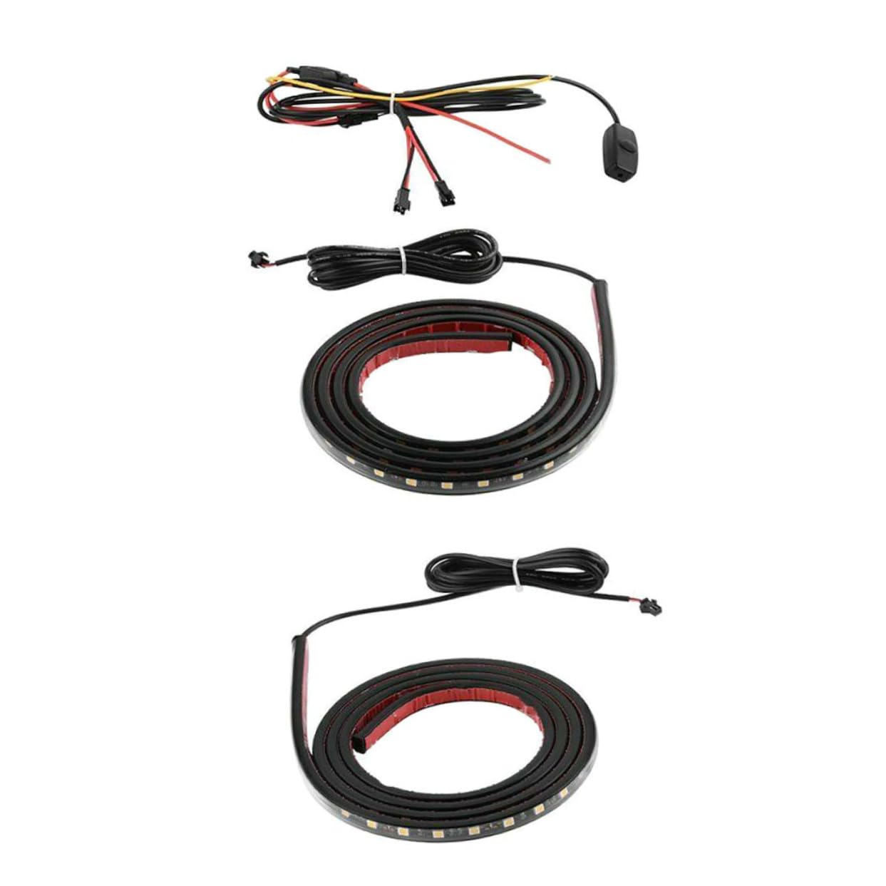 Luxshiny Striscia Luminosa per Camion 3 Pezzi Connettore, Luce Bilaterale Cassone Pick-up, Accessorio Luci Auto per Guida Notturna e Illuminazione Cassone Camion, Compatibile la Maggior