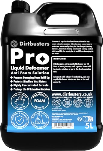 Dirtbusters professional carpet cleaning defoamer anti foam defoam 5 litres