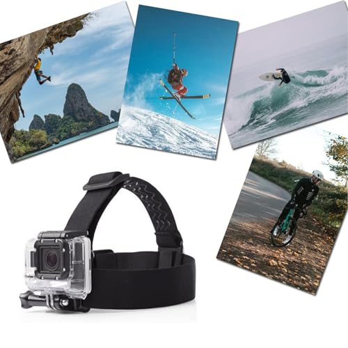 Image of VVHOOY Action Camera Head Strap Mount for Gopro Hero 5 /4 /AKASO /APEMAN /DBPOWER /EKEN and more 1080P 4K Sports Camera