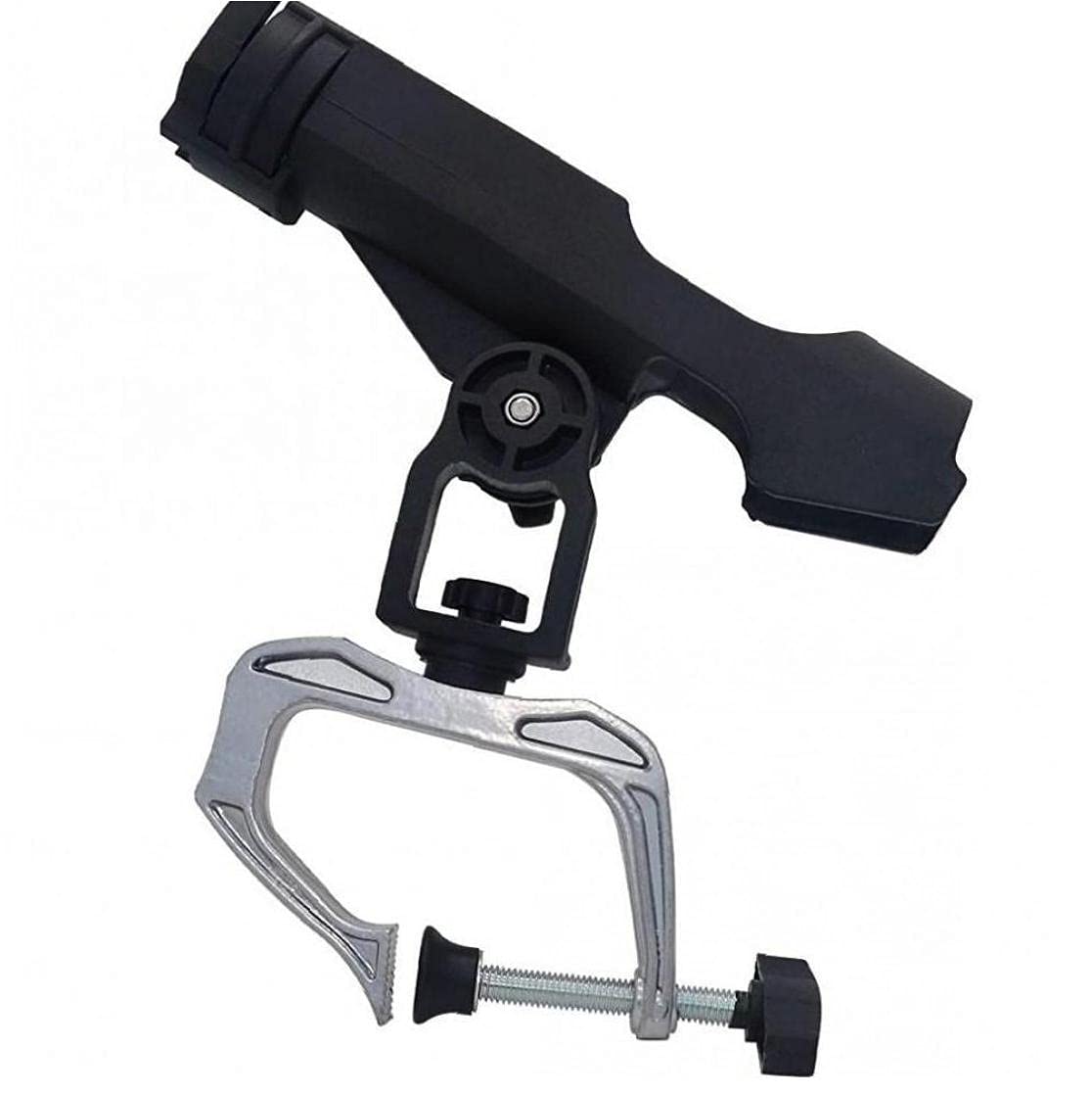 Support de canne à pêche pour bateau réglable à 360 degrés avec pince large ouverture