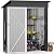 DWVO Metal Outdoor Storage Shed 5x3ft, Lockable Tool Sheds Storage with Air Vent for Garden, Patio, Lawn to Store Garbage Can, Lawnmower, Dark Gray