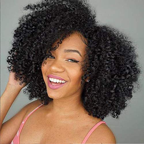 Kinky Curly Clip in Hair Extensions Brazilian Virgin Hair 3C 4A Kinky Curly Clip Ins Human Hair Extensions for Black Women Double Weft 12Inch 70gram
