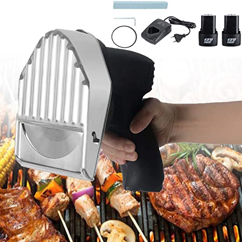 MLUENF Cordless Kebab Knife, Kebab Slicer Gyro Knife Electric,80W Electric Shaver 2800RPM for Lamb, Pork, and Chicken,cordless-A