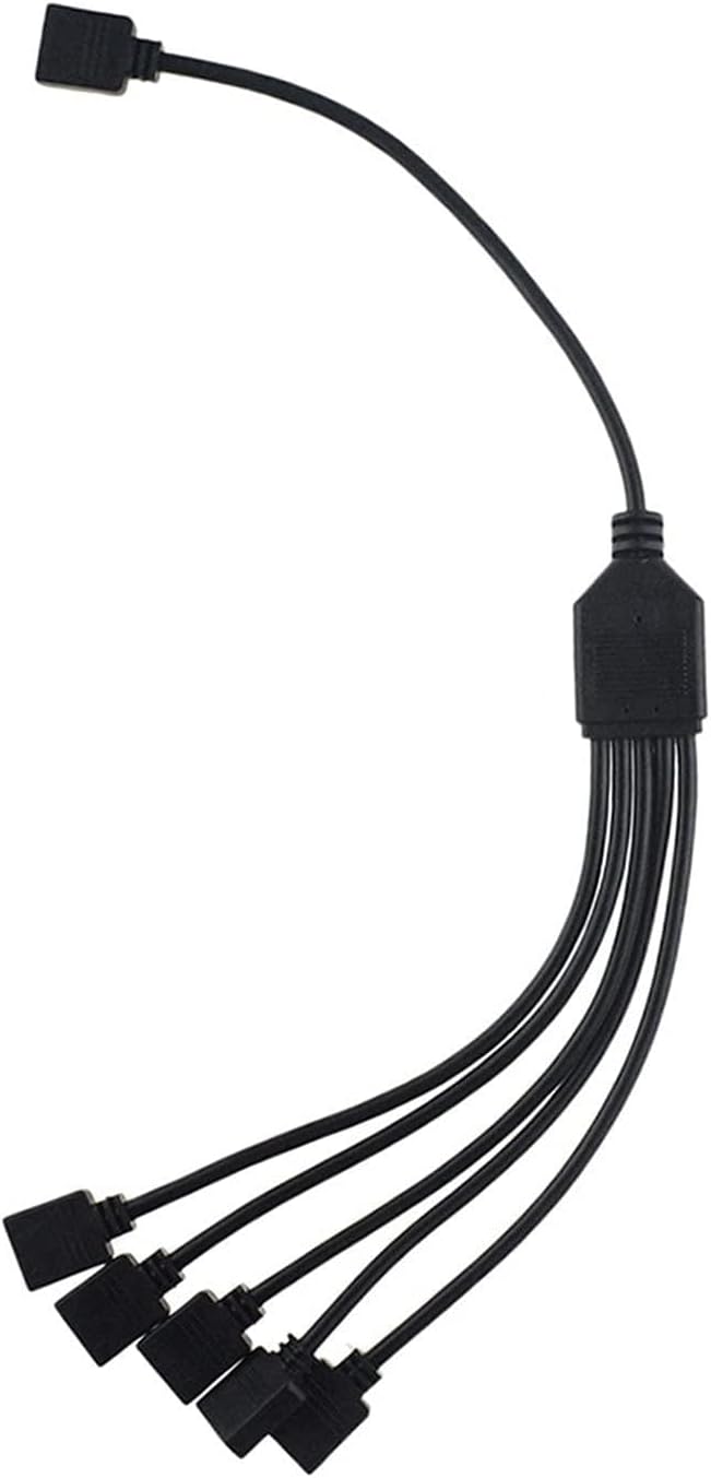 3 Pin RGB Connector 1 to 1 2 3 4 5 6 8 10 3Pin Wire Splitter Extension Cable Fit Fit Compatible Computer Fan Motherboard RGB .L-ED Light(1 to 3 30CM)