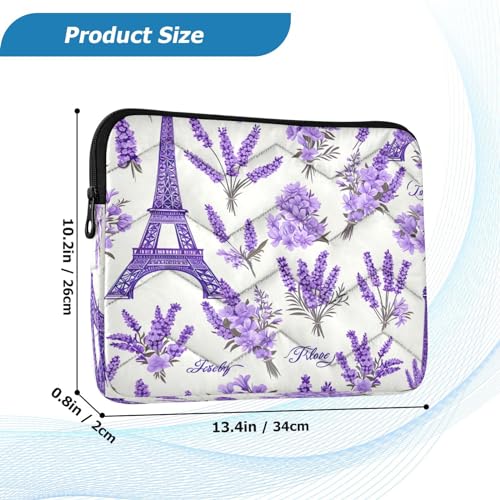 Funda para Laptop 13-14" Impermeable con Diseño Floral Lila miniatura 3