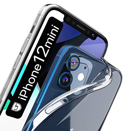 UTECTION Handyhülle für iPhone 12 Mini (5.4') - Kein Vergilben, durchsichtige Hülle - Ultra Clear Flex Case transparent - Flexible dünne Silikonhülle, leicht, passgenau - TPU Soft Schutzhülle Cover