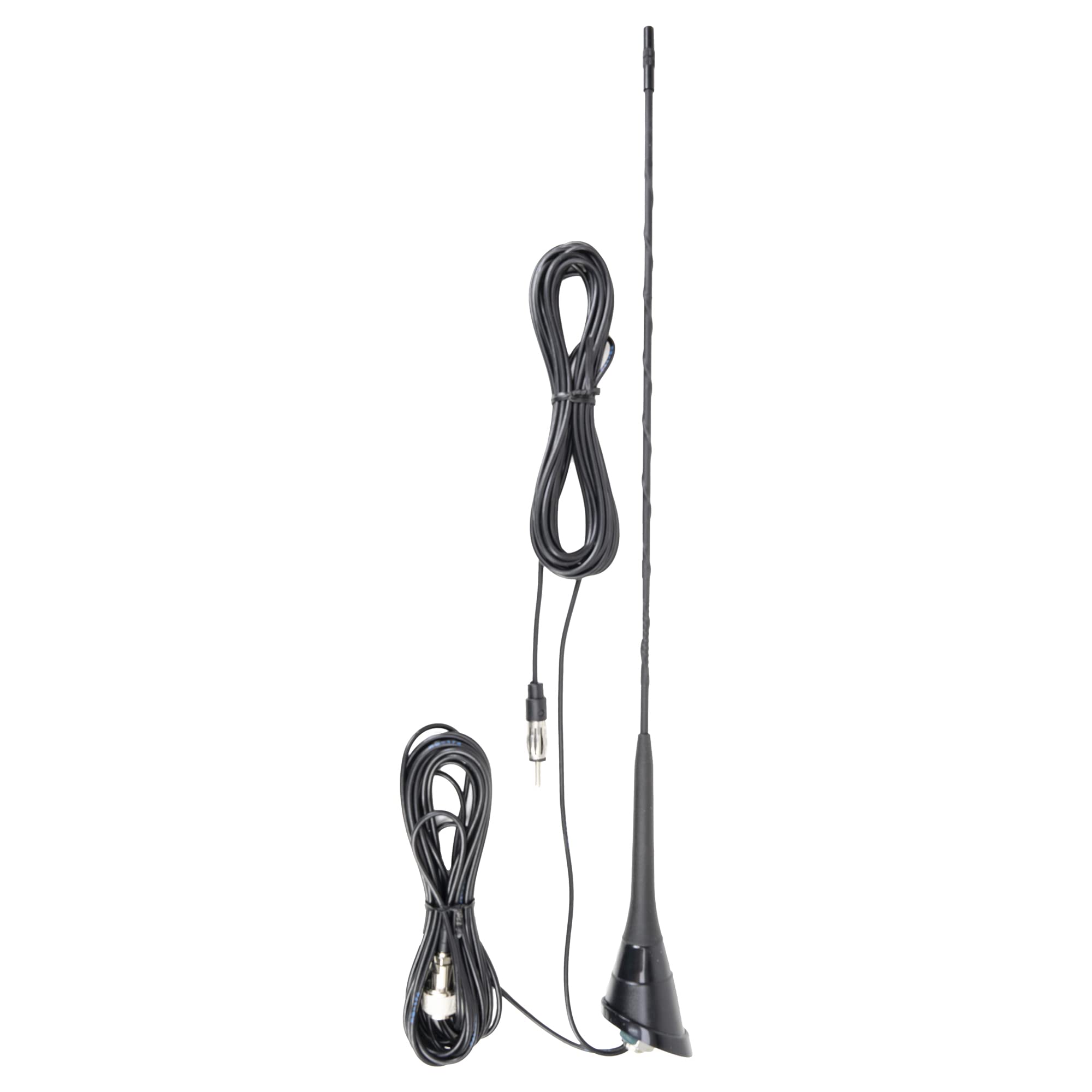 PNI Duplex 2000 Antenna CB-FM, 26-28 MHz (CB), 87-108 MHz (FM), 5-mtr Fiberglass Cables, 490 mm