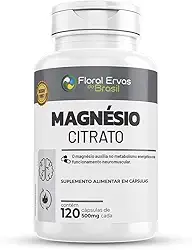 Floral Ervas do Brasil, Citrato De Magnésio 120 Cáps Magnésio Citrato Malato e Oxido