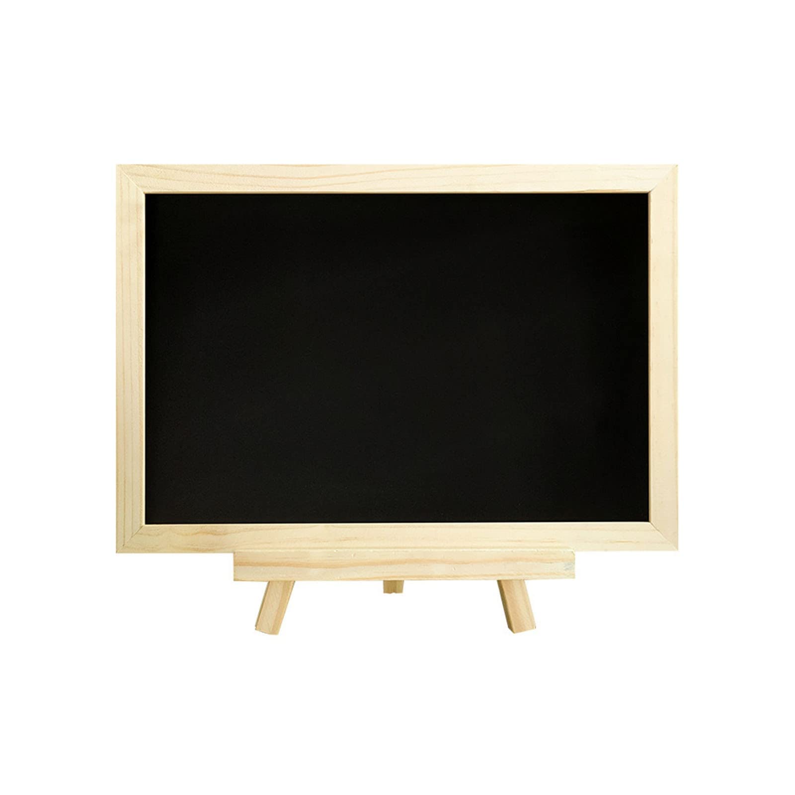 Lavagna 20 cm x 30 cm Lavagna Piccola da Scrivania con Supporto in Legno Bacheca per la Cucina Scuola e Ufficio, Lavagna Portatile con Struttura in Legno