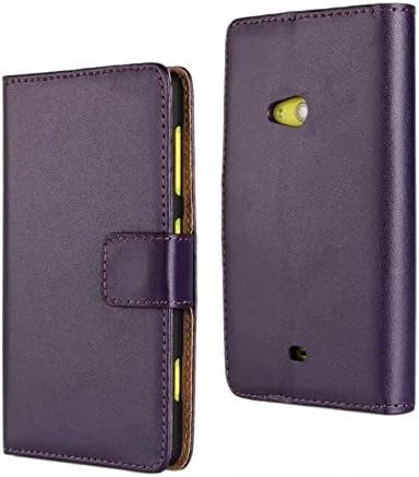 Slim Wallet Card Pouch Flip Leather Stand Case Cover For Nokia Lumia 625 Purple