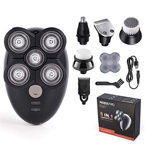 Electric Razor for Men 5 in 1 Mens Electric Shaver Beard Trimmer Multifunctional Grooming Kit Rechargeable with Nose Hair Trimmer Balding Clippers Waterproof
