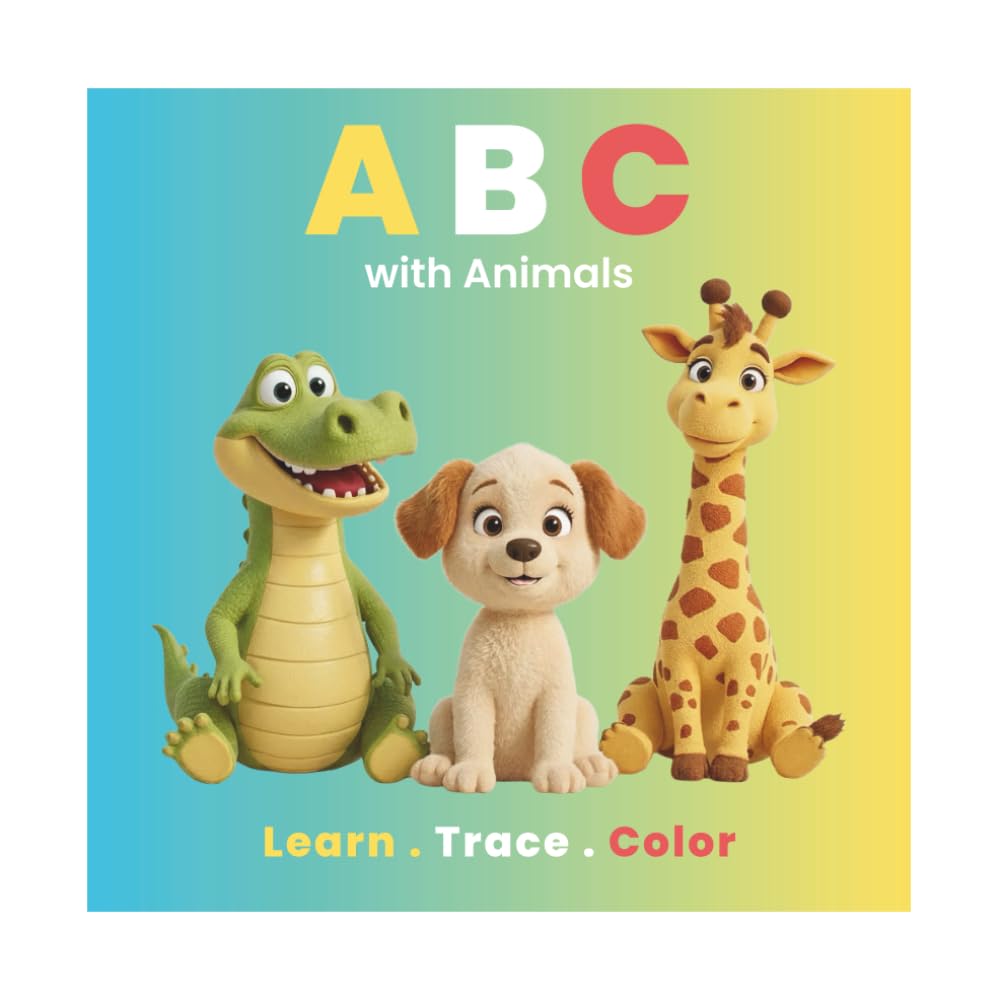 ABC with Animals: Alphabet Learning Book for Kids Ages 2-3