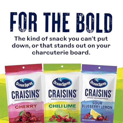 Image of Ocean Spray Craisins Sweetened Dried Cranberries, Chili Lime, 6oz Pouch (Pack of 8)