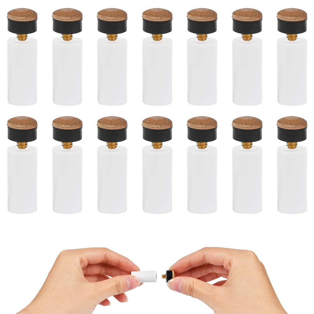 PATIKIL Billard Queue Spitzen 6er Set - Harte Laminierte Ersatzspitzen 14mm