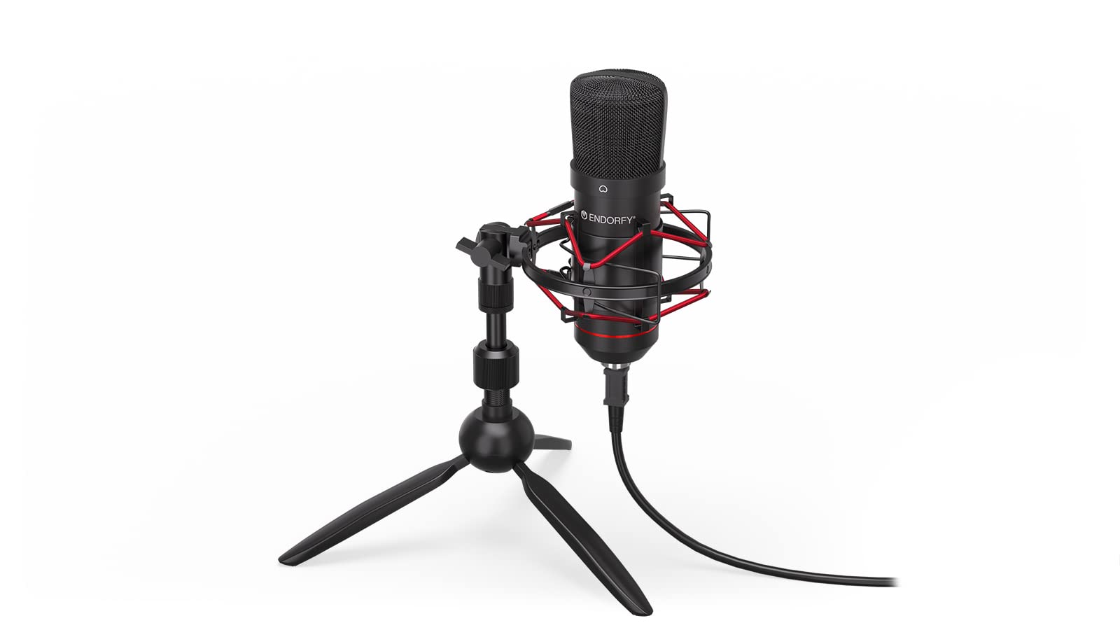ENDORFY Solum T mikrofon USB do streamingu i podcastów, kardioidalny, tripod, pop filtr, shock mount, mikrofon pojemnościowy do PC Mac gaming