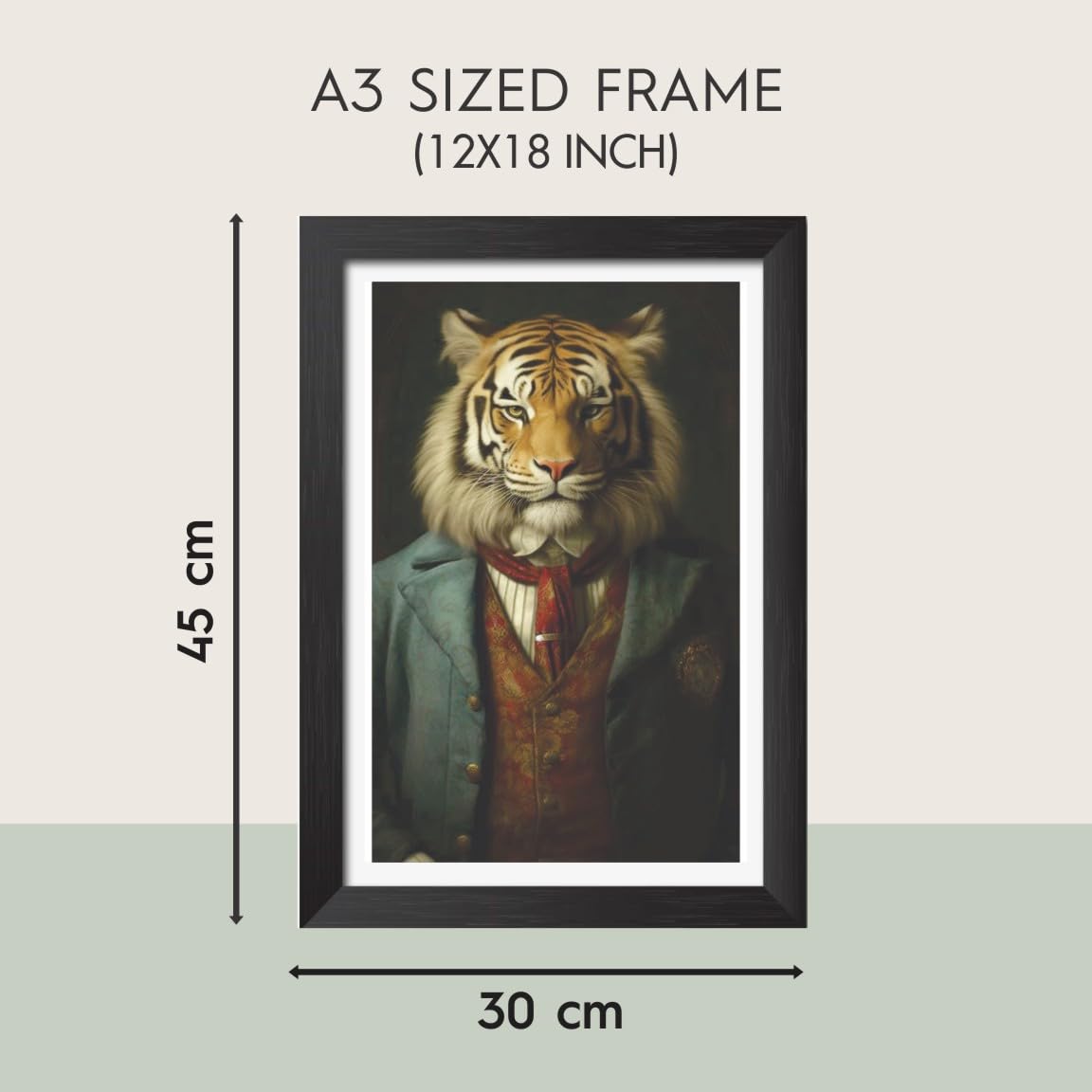【約84cm】ANIMALLS アートポスター（超大型A1サイズ）#6196 Artbox Funky Animal Digital Art Framed Wall Posters, Funny Animals