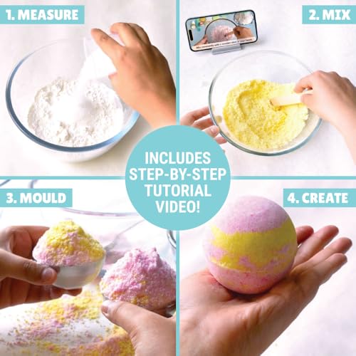 Image of Kalakaram DIY Bath Bomb Making Kit for Kids | STEM Science Experiment & Learning Kit, Educational Birthday Gift for Boys & Girls Ages 8, 9, 10,11,12, 13,14 | Creative Activity for Young Scientists