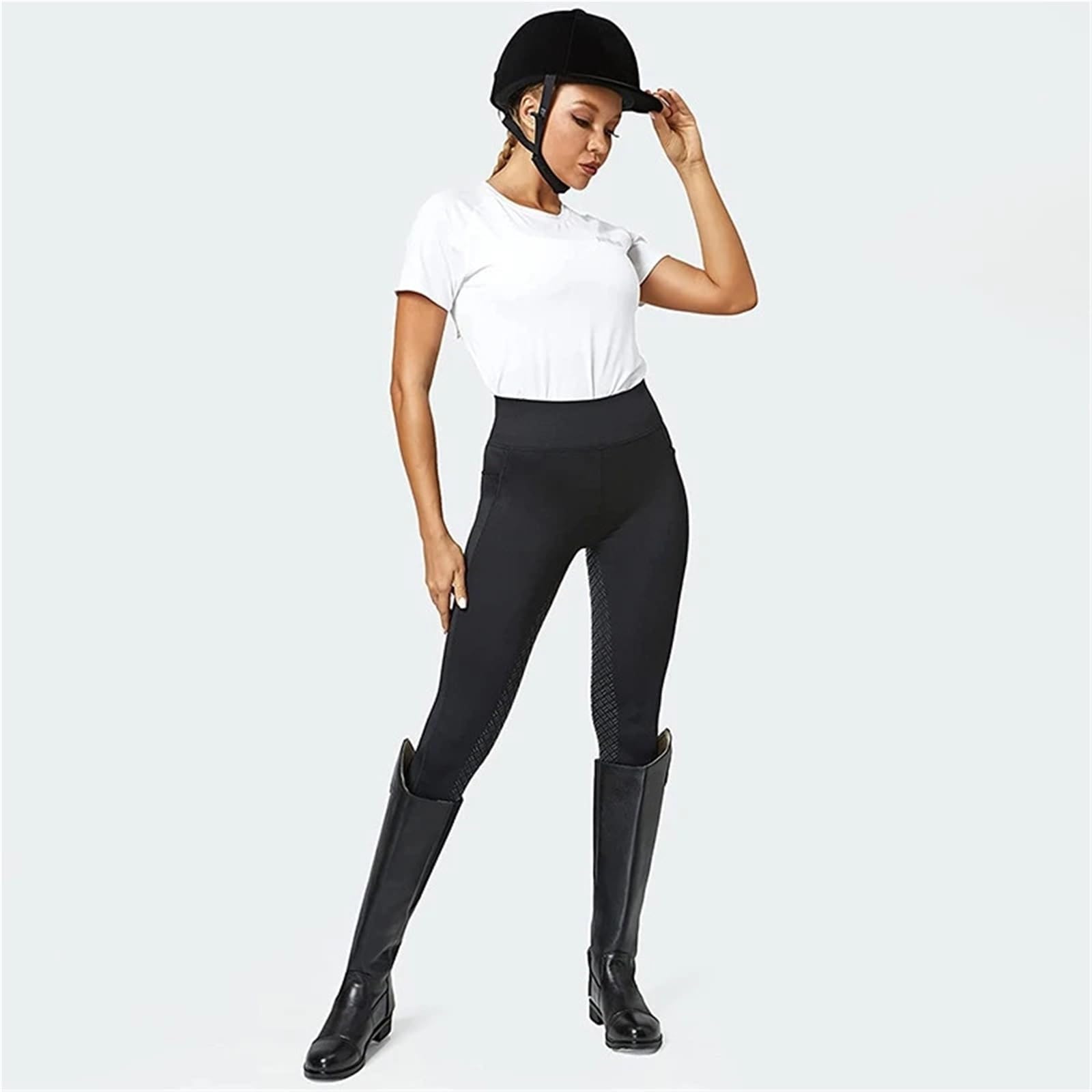 Pantalones de Montar Pantalones de equitación for Mujer, Mallas, Pantalones ecuestres Antideslizantes Silicona, Entrenamiento Deportivo, Ropa Ajustada, Equipo