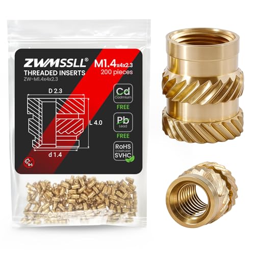 ZWMSSLL M1.4 Heat-Set Threaded Inserts 200pcs