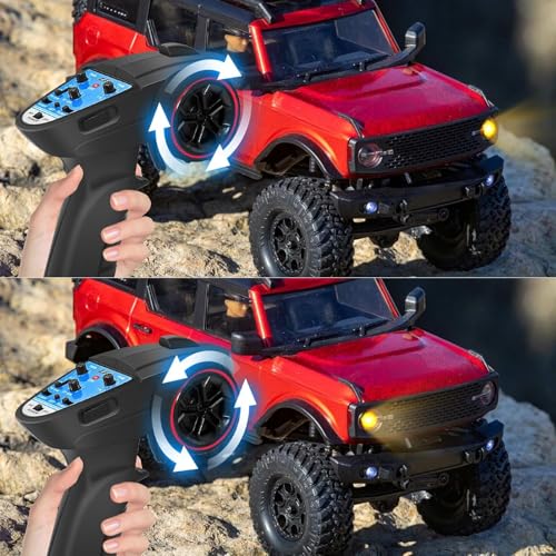 WOAEIUOS 2 in 1 ESC & Receiver 3CH 2.4G RC Transmitter Remote Controller with 050 50T Brushed Motor Transmission Gearbox Combo (Combo 2 & 180 51T Motor)