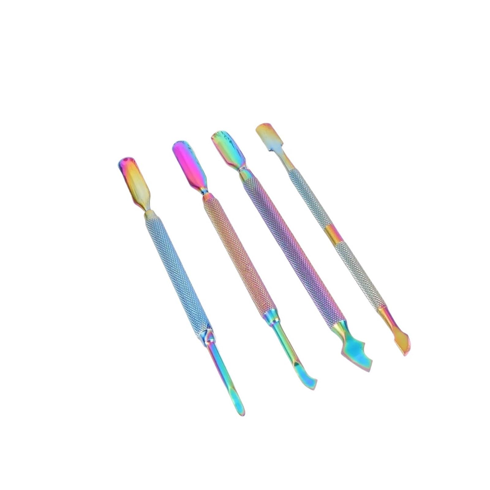 Spingi Cuticole Set di strumenti for nail art da 4 pezzi Per Pelle Morta | Pedicure for manicure e pedicure for rimozione cuticole in acciaio inossidabile
