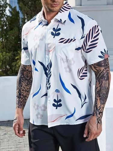 Image of OM SAI LATEST CREATION Men's Casual Cotton Shirt - Button Down Summer Shirt for Men | Lightweight Textured Fabric | Perfect for Daily & Weekend Wear