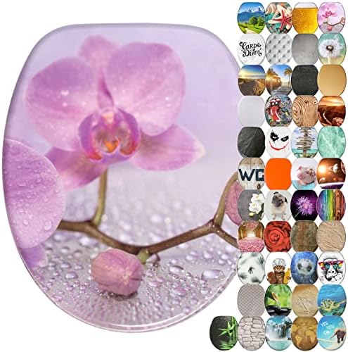 Soft Close Toilet Seat | Wide Choice of New Toilet Seats | Stable Hinges | Easy to Mount (Graffiti)