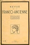  REVUE DE LA FRANCO-ANCIENNE, N° 161, JUIN 1968