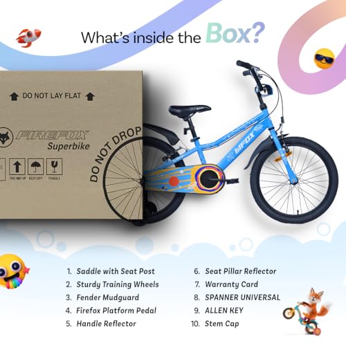Image of FIREFOX Dreamer 20T Single Speed Bicycle for Kids | Blue | Rigid | V Brake | High Strength Steel Frame: 25Cm | Non Toxic Paint | Ideal Rider Height: 120-135cm | 98% Pre-Assembled