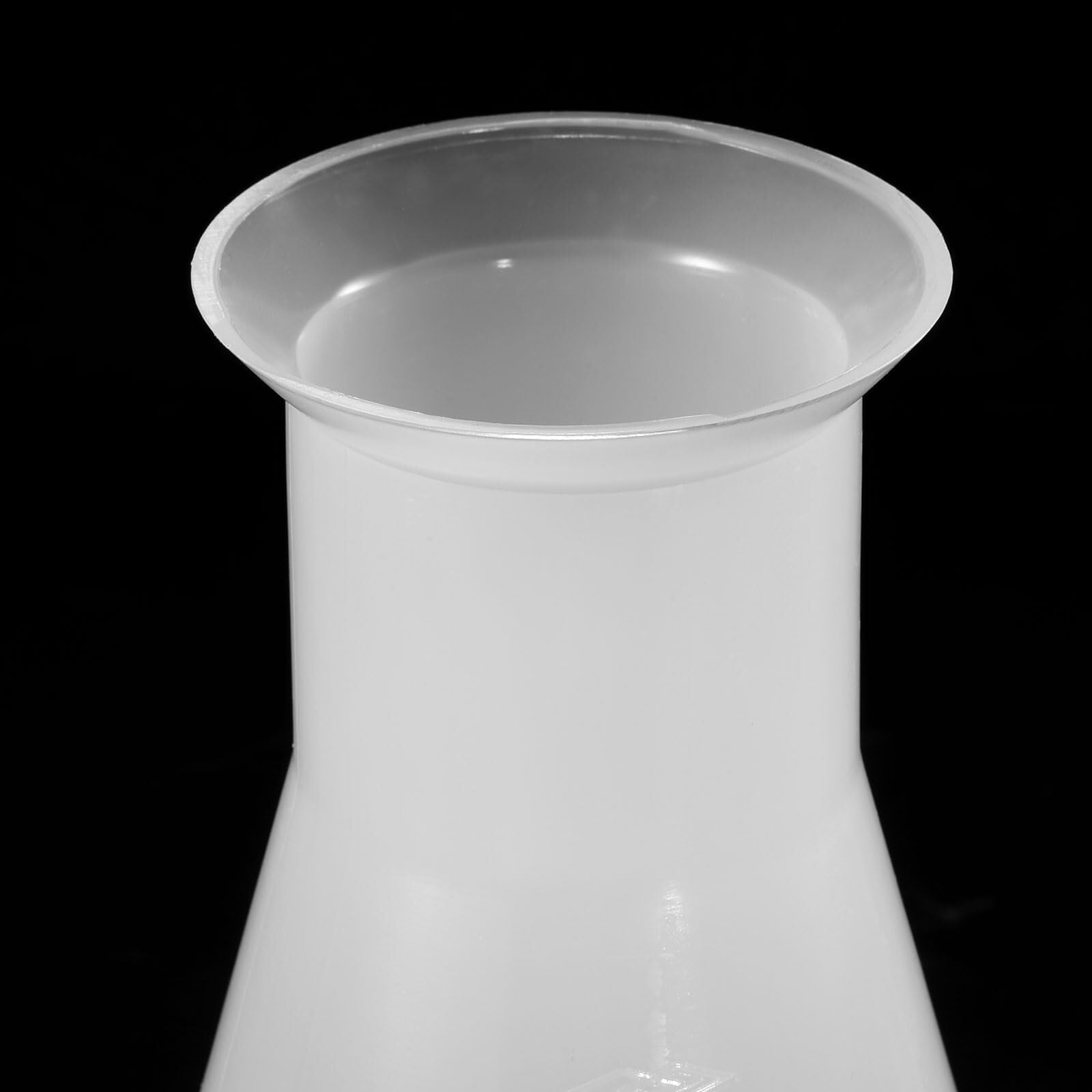 100ml Plastik-Erlenmeyerkolben - 2er Pack Weitmund-Konusflasche für Labor, klar(1000ml)