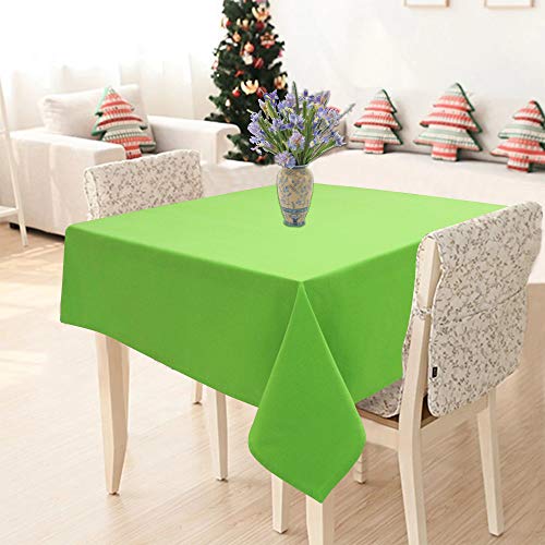 Image of AIRWILL 100% Cotton Solid Pattern 2 Seater Square Table Cover Sized, 36x36 inches (Green, Pack of 1)