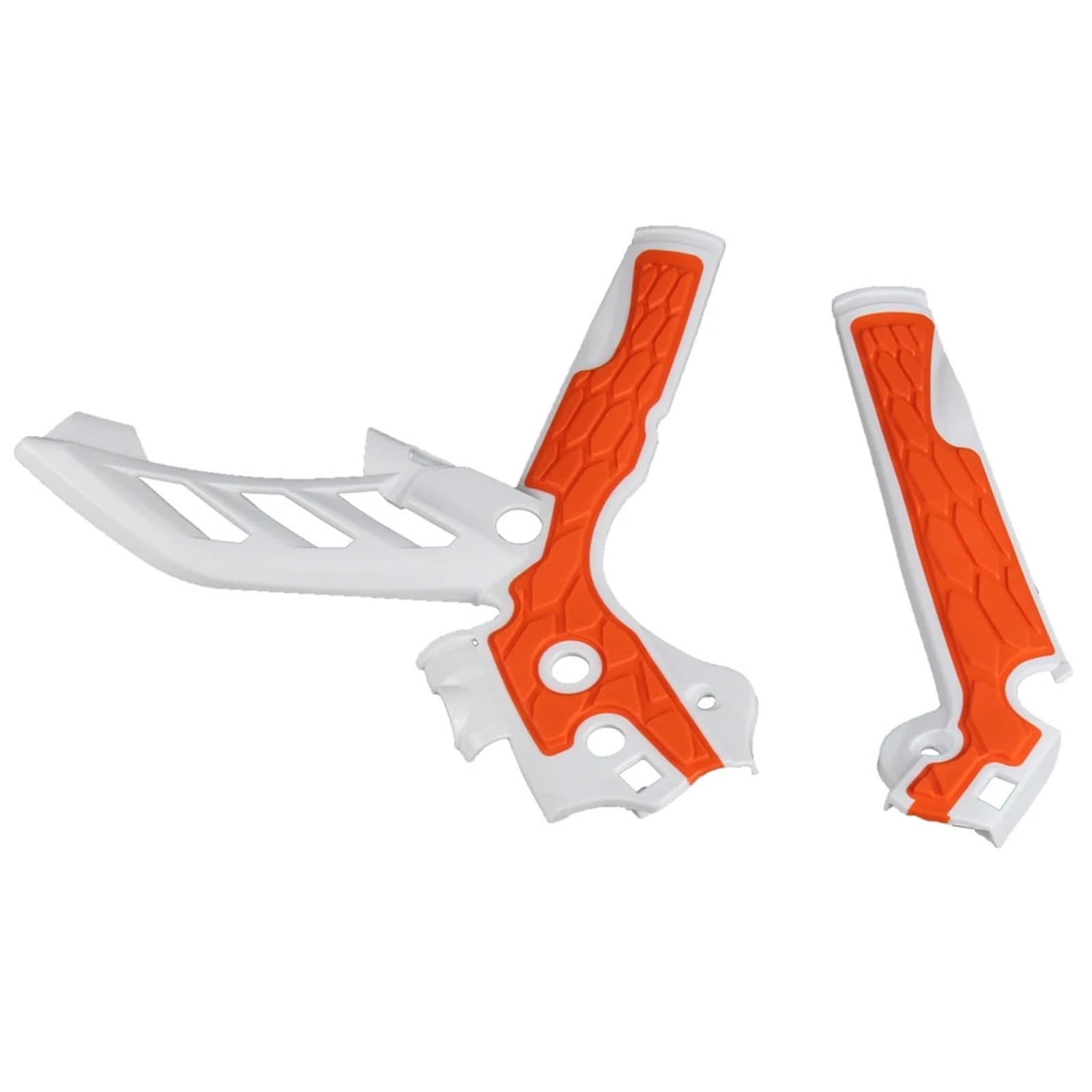 Adatto per K&TM 125-500 SX125/150 XC-F 2011-15 EXC-F Six Days 2012-16 Set di protezioni per telaio moto protezione forcella(Orange White)