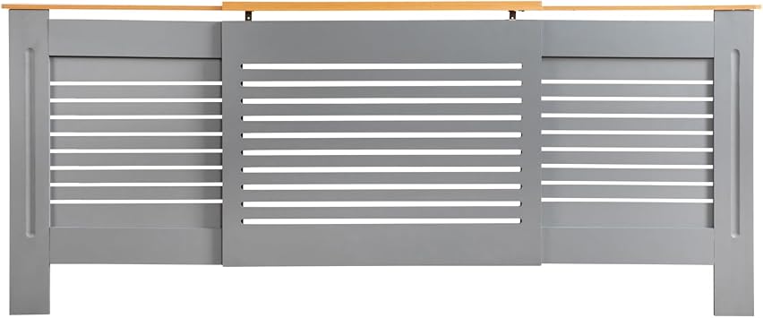 Home Treats Adjustable Radiator Cover | Extendable Heater Cover | Grey Radiator Cover | Radiator Shelf | Living Room Furniture (Adjustable, Grey)