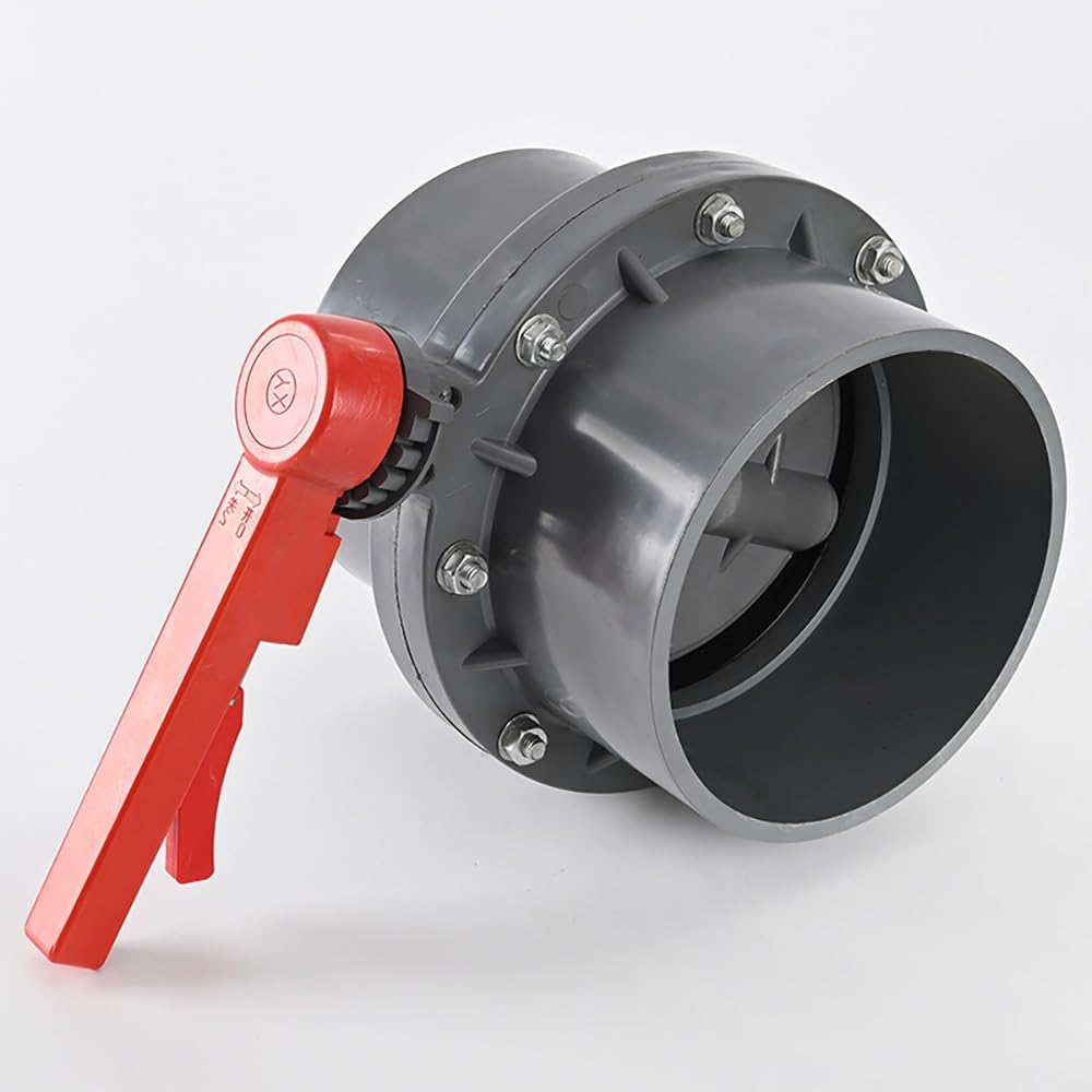 Zawór Motylkowy Z PVC, Typ Gniazdowy 90 Mm, 110 Mm, 125 Mm, 160 Mm, 200 Mm, Zawór Do Nawadniania, Uchwyt Plastikowy/ocynkowany, Konstrukcja Jednoczęściowa(Plastic handle,160mm)