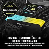 Corsair Vengeance RGB RS 16 GB (2 x 8 GB) DDR4 Bis zu 3200MHz C16 Arbeitsspeicher (Dynamische RGB-Beleuchtung, Kompatibilität mit Intel & AMD 300/400/500 Series) Schwarz – Ansicht 6