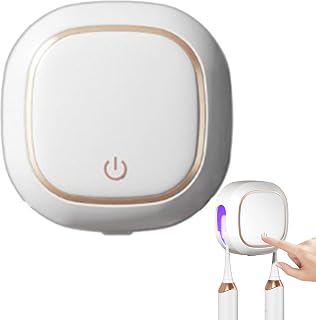 Limpiador de cepillo de dientes, esterilizador del cepillo de dientes - Limpiador del soporte del cepillo de dientes - Estuche de máquina portátil UV recargable para Camping Hospital dormitorio para n