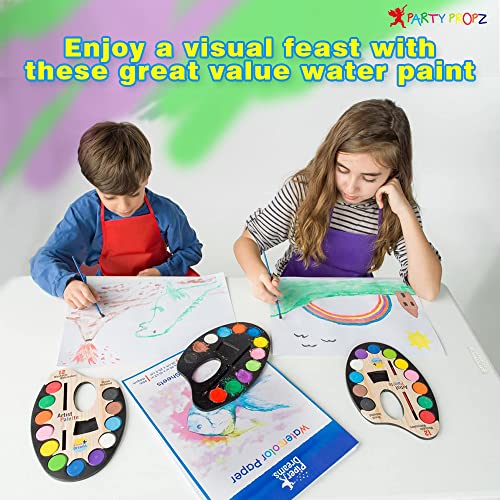Image of Party Propz water color paint set - 10 Pcs Multicolor Watercolor with Paints Brush | return gifts for birthday party | water color paint set | water colors for kids | Return Gift for Kids Birthday