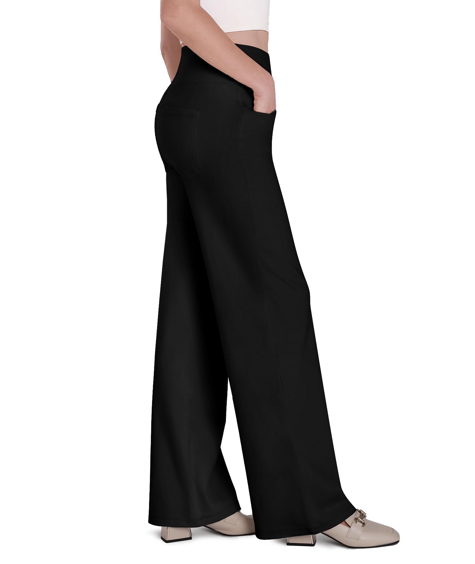 SAFORT Damen 71cm/76cm/81cm/86cm Yogahose aus Baumwolle Weite Hose leicht Sporthose Damen lang Jogginghose weit für Yoga Workout Freizeit
