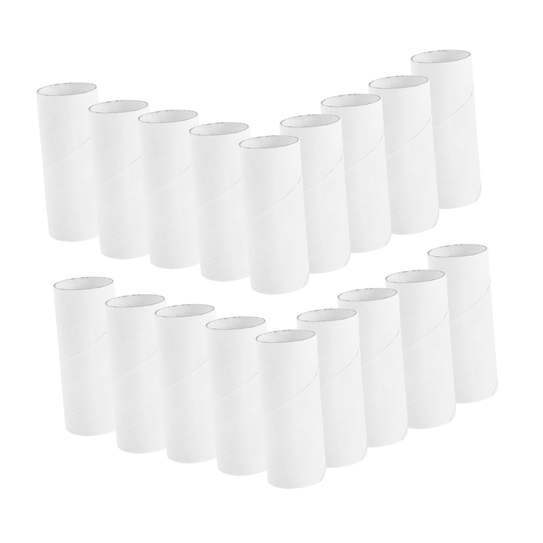 HOODANCOS 30Pcs Cardboard Craft Rolls for DIY Art Projects White Tubes Height for Classroom Kindergarten and Creative Activities
