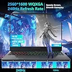 Thunderobot Radiant 16 i9 4060 2.5K Gaming Laptop, 16" WQXGA 240Hz Display, Intel Core i9-13900HX, GeForce RTX 4060, 64GB DDR5 RAM, 2TB PCIe SSD, RGB Backlit Keyboard, Wi-Fi 6, Win 11 Home, Gray - Image 4