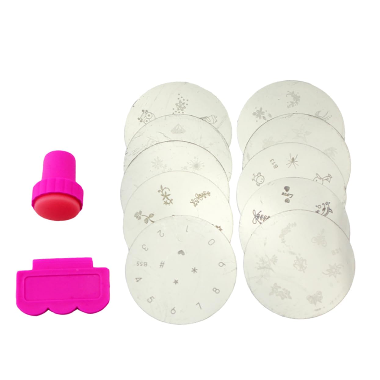 FRCOLOR 30pezzi Piastre Per Nail Art Kit Stamping Per Manicure Con Stamper e Raschietto Design Unici e Creativi Per Unghie Materiale Metallico e Compatte