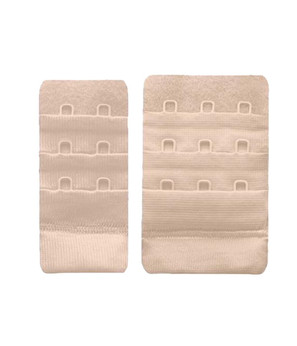 bra extender for women with 2 hook and eye extenders I Soft, Comfortable, combo pack of 2 nylon hook and eye solid bra accessories for women