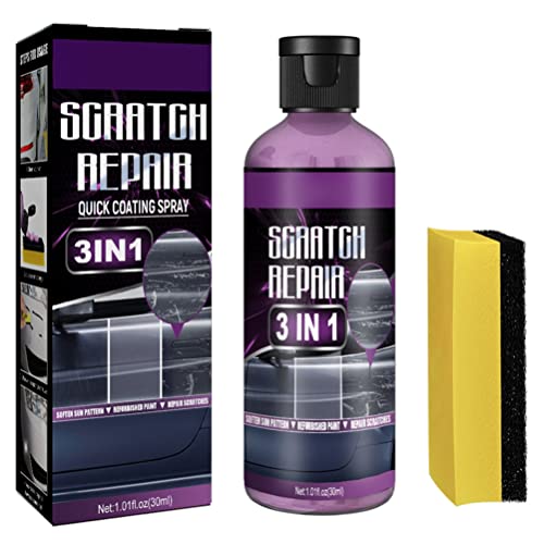 Cricia en 1 de Alta protección, Spray de Revestimiento rápido para Coche, Spray de Pulido de Cera para Coche, removedor de arañazos, reparación de Remolino de arañazos automático