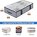 Onlyeasy Foldable Underbed Bags 2 Pack - Blankets Clothes Comforters Storage Bag Breathable Zippered Organizer for Bedroom with Clear Window and 4 Handles, 39.4x19.7x5.9 in, Linen-like Grey, MXDUBBP2