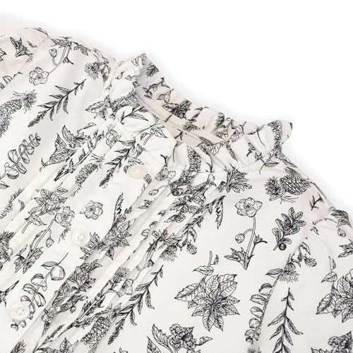 Hope & Henry Girls' Long Sleeve Button Down Pleated Blouse2