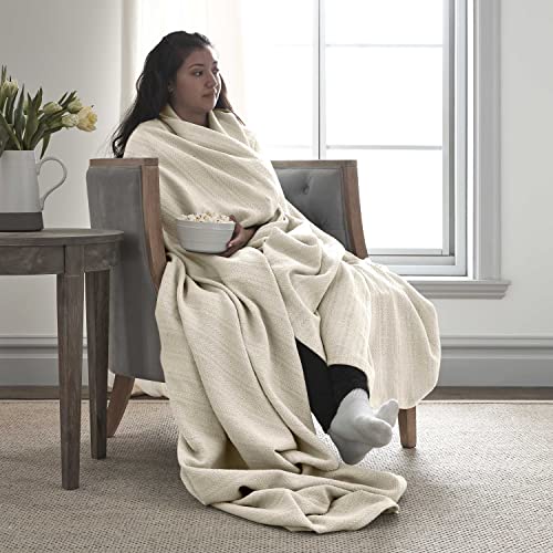 Vellux 26705447872 100% Cotton Blanket - Soft, Breathable, Cozy & Lightweight Thermal Blanket – All-Season King Size Blanket Perfect For Layering Bed thumb #3